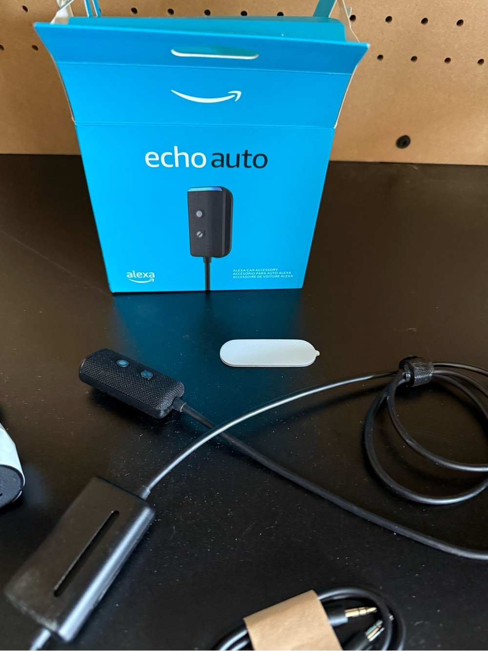 Echo Auto Portable Car Alexa Adapter - Blue and Black